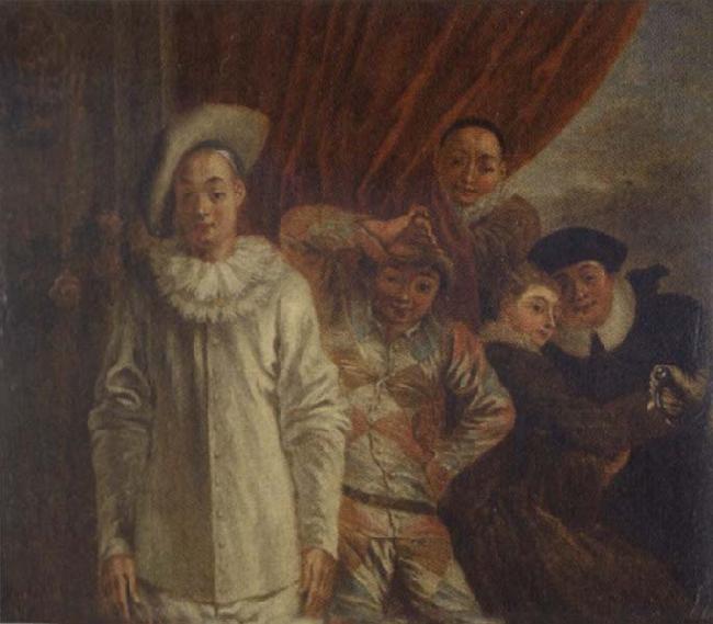 Jean-Antoine Watteau Harlequin,Pierrot and Scapin Germany oil painting art